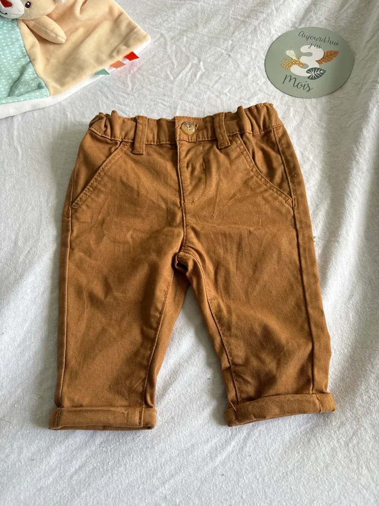 Pantalón Chino KIABI Camel – 3 Meses – photo 5